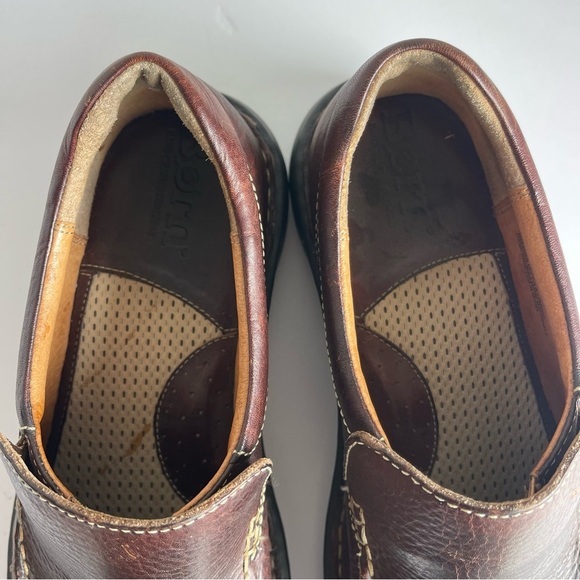 Born M6179 Men's Brown Leather Slip-On Shoes Size 10 - Picture 10 of 14